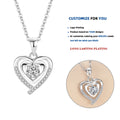 D690 925 Sterling Silver Love Heart Necklaces Silver Necklace Zircon Pendant Necklaces for Women Jewelry Gift for Women Mom
