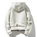 Autumn/Winter Men's Sherpa Fleece-Lined Sweatshirt Trendy Thickened Hooded Top Loose-Fit Versatile Warm Jacket for Couples