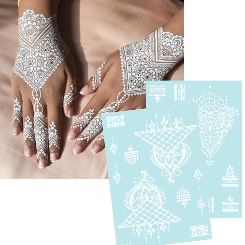 Hot Sale Environmentally Friendly Non-toxic Temporary Water Transfer Luminous Lace Tattoo Stickers Body Tattoo Stickers