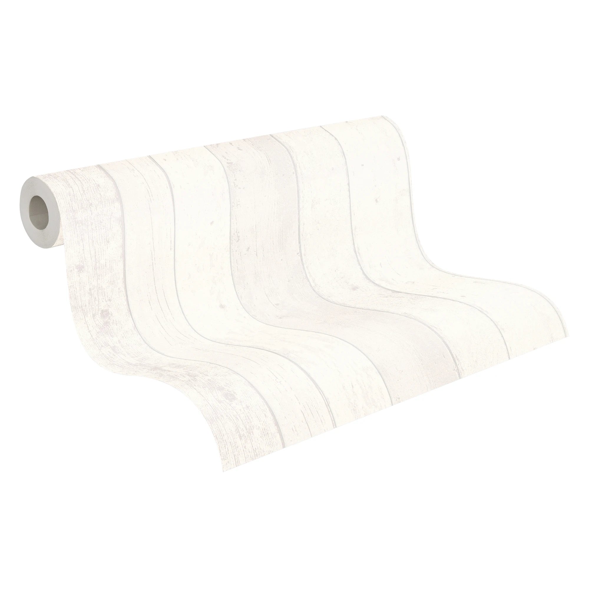 Made in Germany - Wallpaper Rolls Wood Look White Grey - Non Woven Vinyl - Wallpaper Home Decoration - 1005 X 053 m