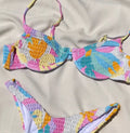 Designer Custom Women High Waist Swimwear Underwire Striped Eco-Friendly Swimsuit Cover Dress Triangle Solid Two Piece