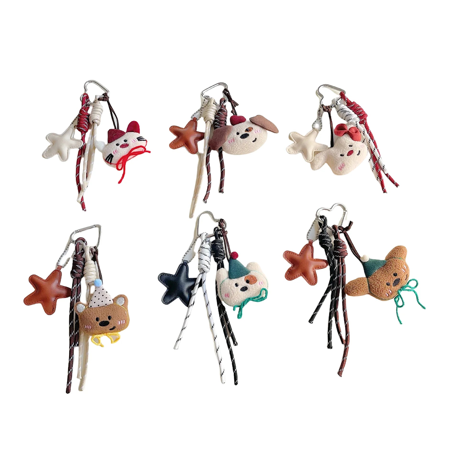 Wholesale Plush Bear Pendant Mountaineering Rope Hand Rope Cartoon Doll Bag Hanging Decoration Car Key Chain Fashion
