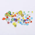 Hot Sale Machine Made Eco-friendly Cheap Transparent Colorful Round and Flat Glass Marble Beads Kids Toy MegaBDM