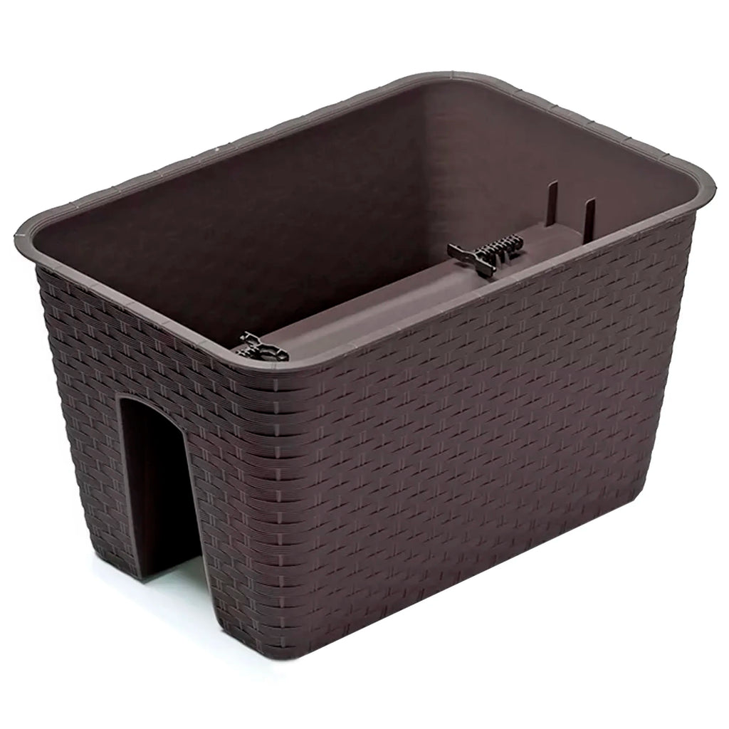 Square Ratolla 13L planter dimensions (mm) 396x272x225 dark ochre color