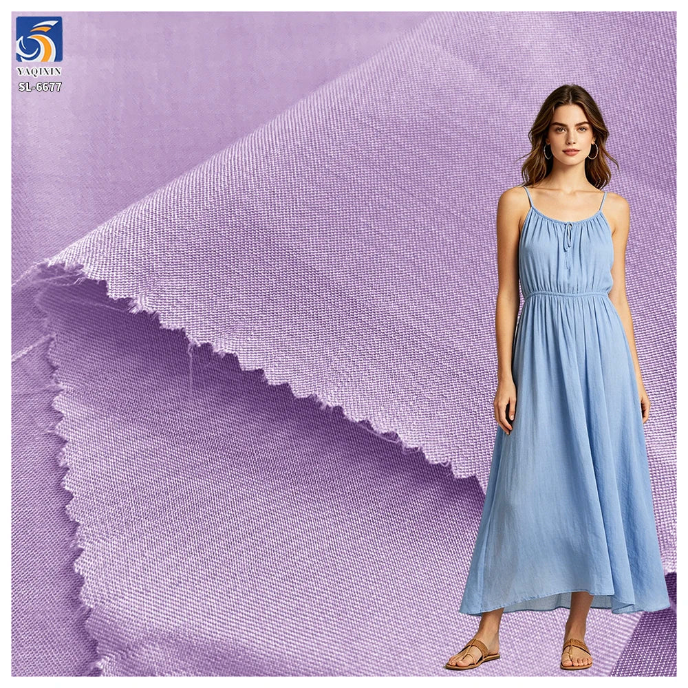 DV-6677 Factory 100gsm Fine Twill Fabric 50 Rayon 50 Polyester Soft Lightweight Dress Shirt Twill Fabric Textile Wholesale MegaBDM