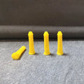 ELEKH Galvanized #6-#8 X 0.86'' 4000PCS/bag Yellow PE Plastic Ribbed Anchors Wall Plug Expansion Durable Sturdy Galvanized