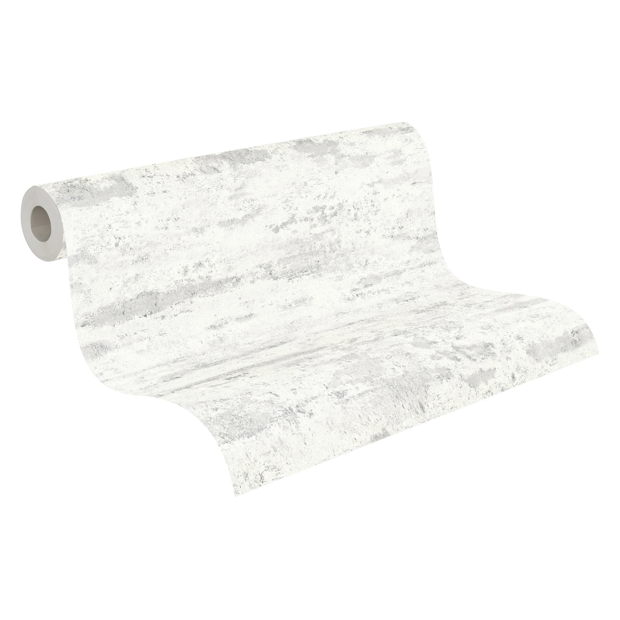 Made in Germany - Wallpaper rolls Solid Plain Colour White - Non Woven Vinyl - Wallpaper Home Decoration - 1005 x 053 m