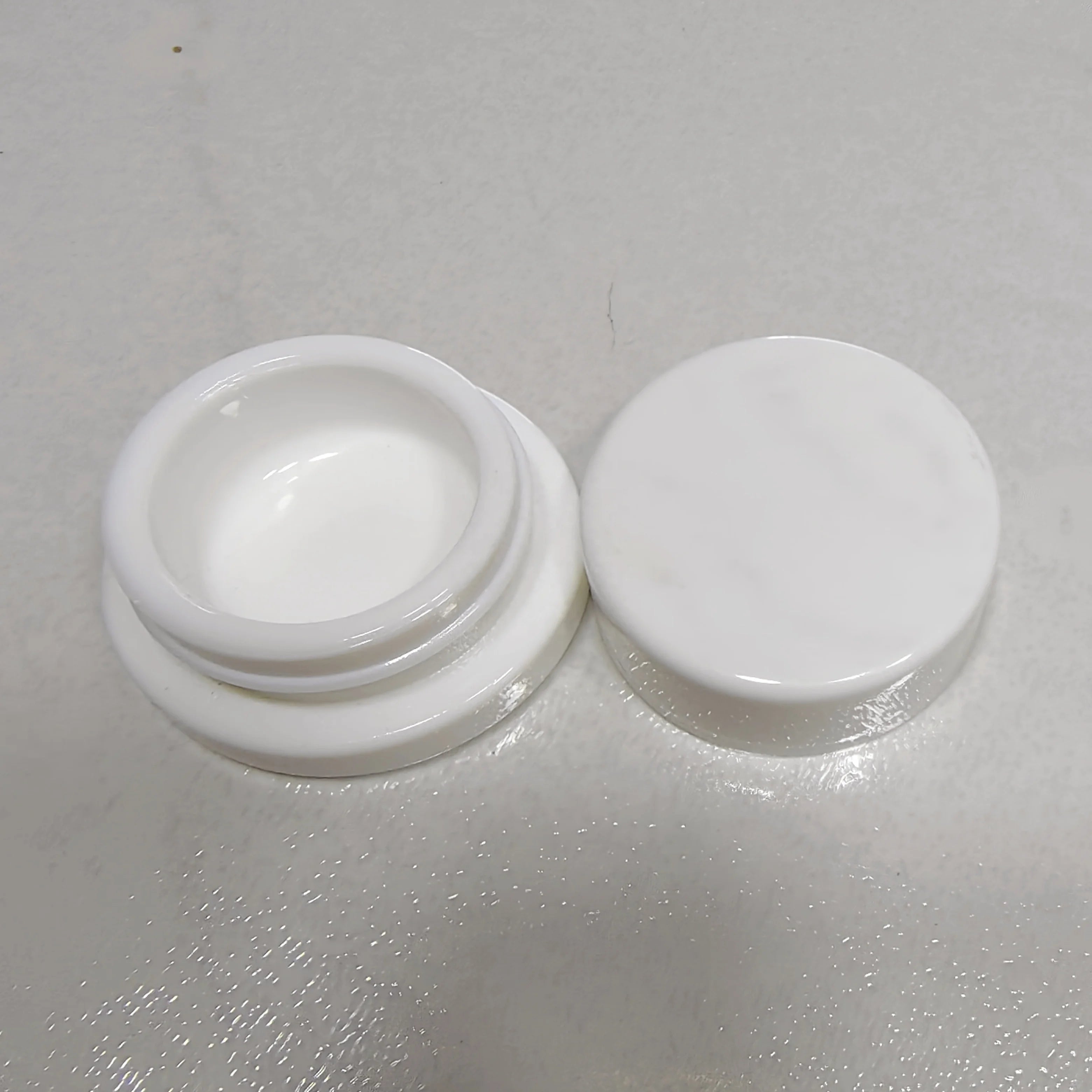 5ml 7ml 9ml Low Profile Thick Glass Jar With White Lids Glass Concentrate Jars for Oil Lip Balm Eye Cream Cosmetic Custom Print