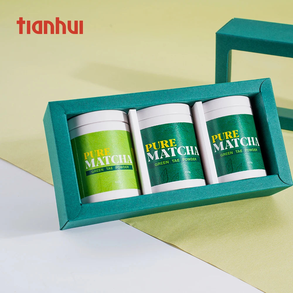 Tianhui Cans Custom Mini Canister Round 20g 30g Matcha Tins Powder Storage Metal Cans