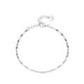 SL1656 925 Sterling Silver Fashion Sequins Stackable Bracelet Women's Party Adjustable Bracelet Exquisite Jewelry Gift MegaBDM