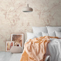 Germany Made Modern Floral Beige Cream Brown Non Woven Vinyl Wall Mural 1.59x2.80m Bedroom Dining Living Room Hospital Highly