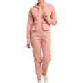 OEM Custom Logo Casual Jogging Suit Blank Cropped Hoodie and Lounge Women Tracksuit 2 Two Piece Set for Women Jogger Sweatpants