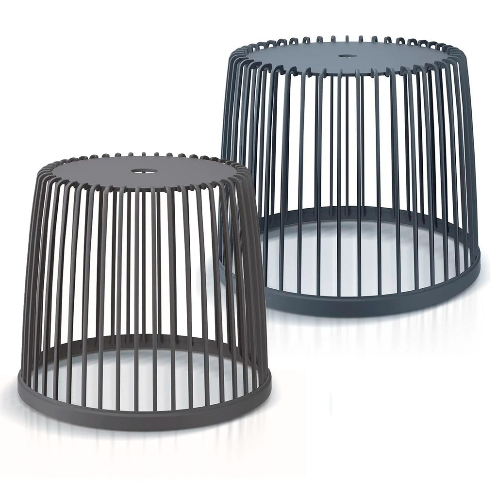 Garden basket stand - decorative side table CLUBO 35+50l dimensions (mm) 590x590x455 Anthracite color