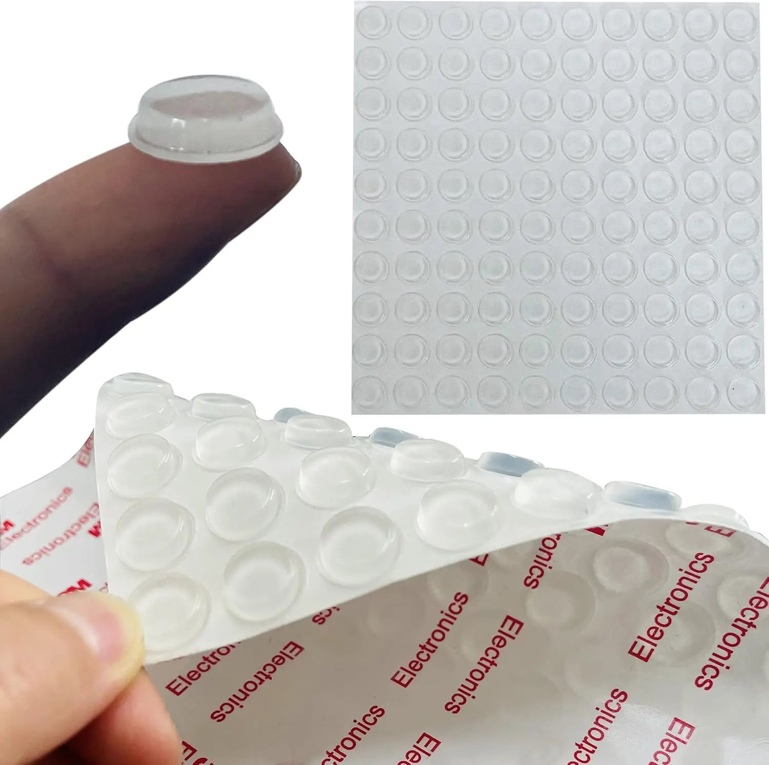 Cabinet Bumpers Soft Self-Adhesive Clear Rubber Bumper Cabinet Door Pumpers Dots Clear Cabinet Stoppers Furniture Noise Reducing