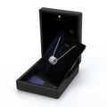 Stock Luxury Black Glossy Jewelry Gift Box LED Light Earring Ring Necklace with Luxury Black Glossy Jewelry