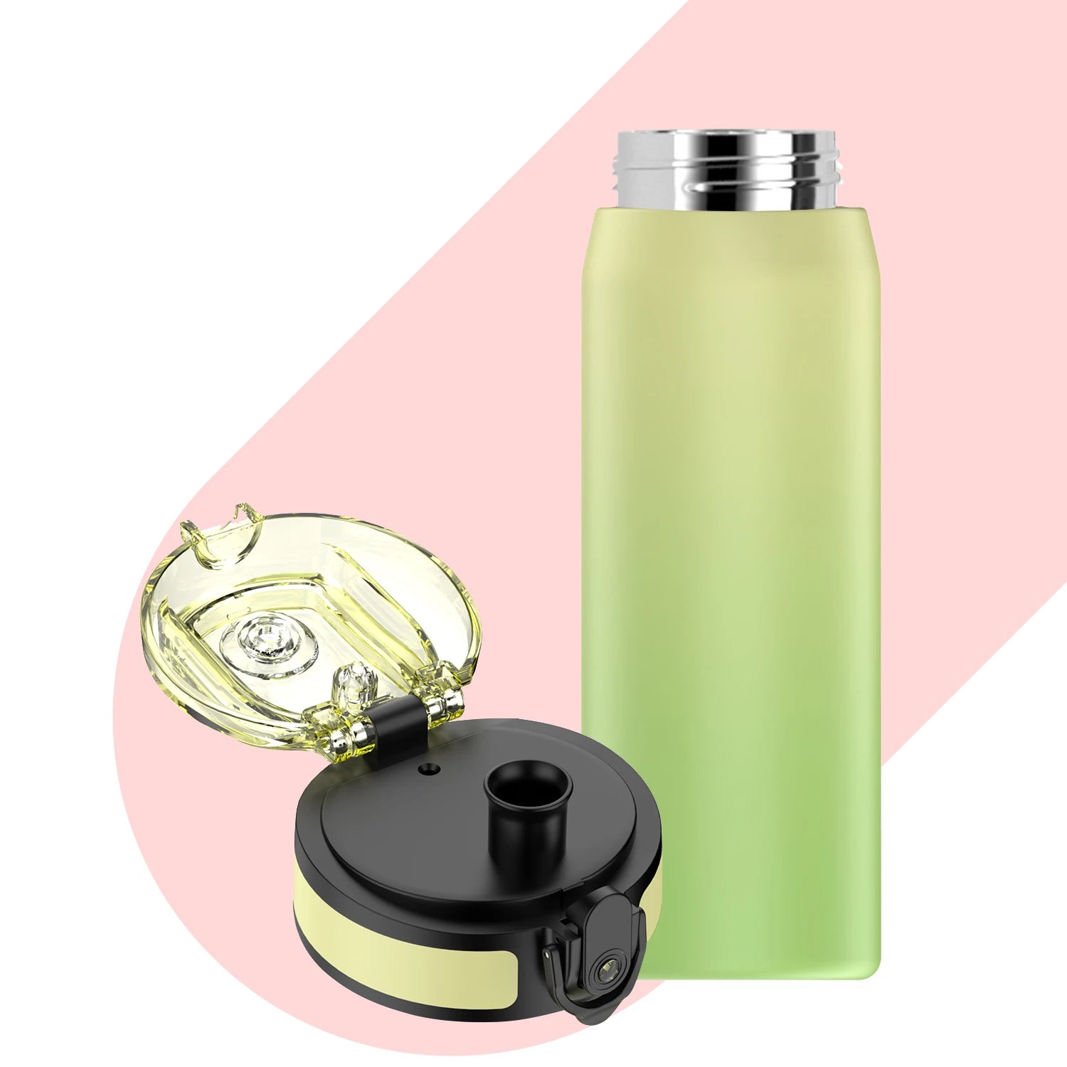 2024 Gradient Color Powder Coated 1000ml Water Bottle Custom Double Insulation Direct Drinking Cap One Stainless Steel Tumbler
