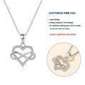 D317 Infinity Heart Necklace for Women Love Heart Pendant Cubic Zirconia Infinity Necklace 925 Sterling Silver Heart Necklace