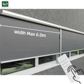 Modern Waterproof PVC Roller Blinds Zip Track Windproof for Outdoor Garden Patio Built-in Horizontal Vertical Fabric