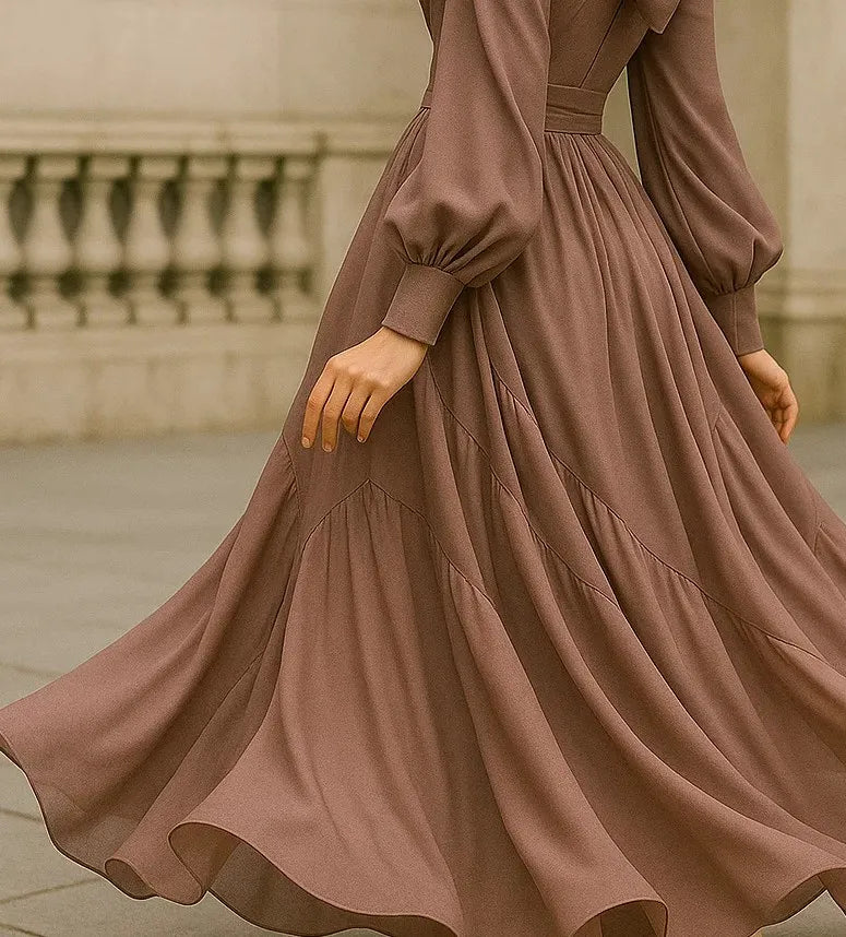 Modest Fashion Customizable Green Large Pocket Loose Simple Design Oversize High-end 2025 Eid New Customizable Factory Price