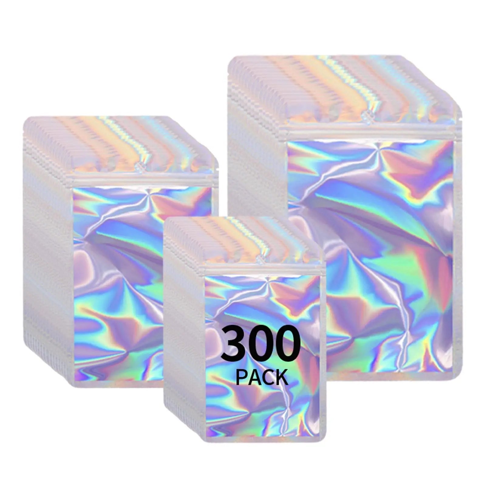 Custom Printed Holographi Zipper Bags for Coffee Food Tea Packaging Mylar Bags With Window