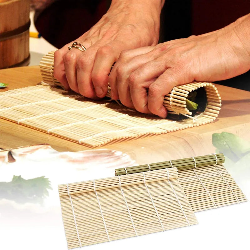 New Home Best 15-Piece Set Tray Wooden Piece Ready Bamboo Making Kit Sushi Tools