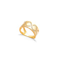 925 Sterling Silver Fine Banded Ring with Zircon Stones Made in Turkey Model ONR4020