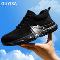 GUYISA Men's Anti-Puncture Safety Shoes New Style Fly Woven Fabric Upper Functional Sports Shoes for All Season