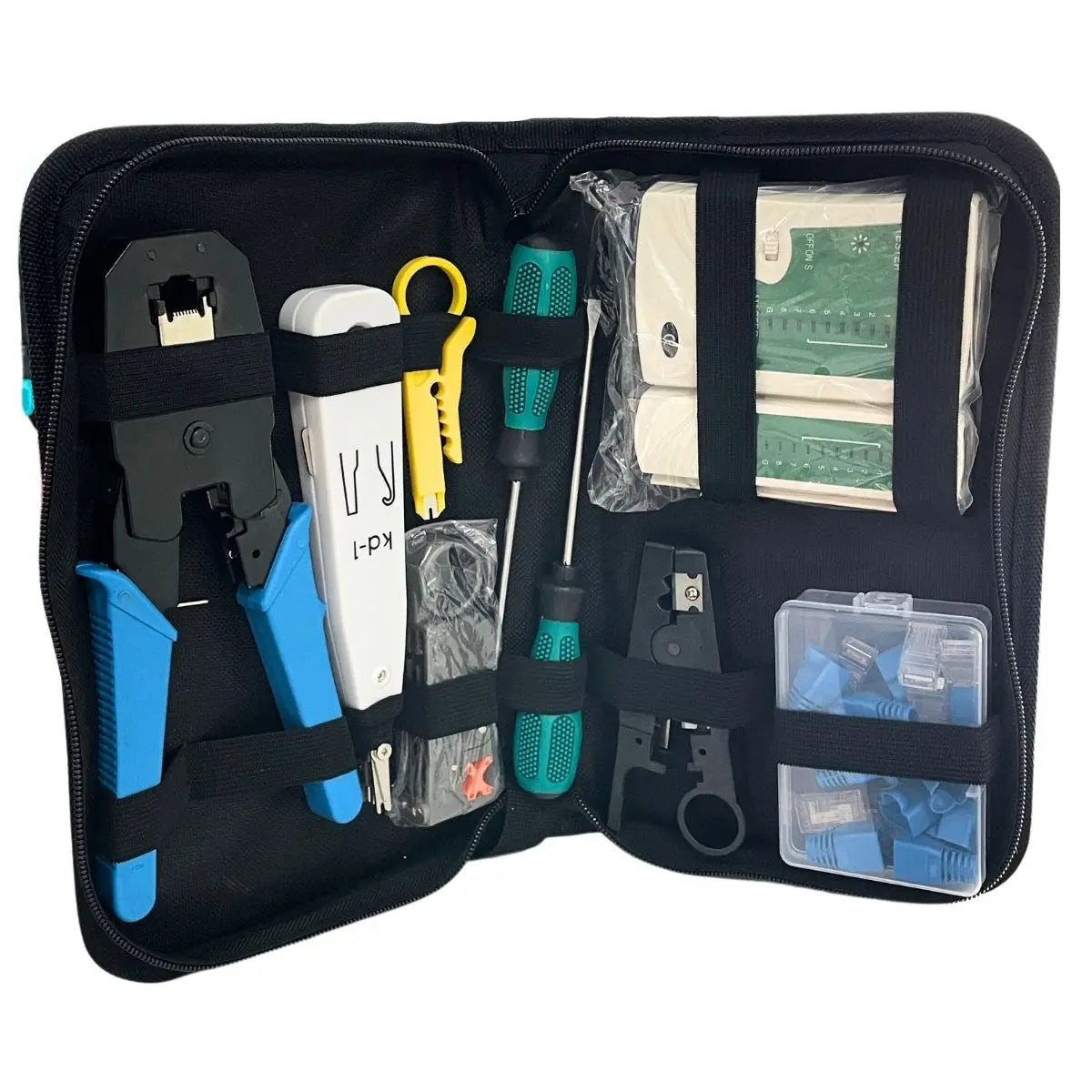 DIY & Industrial Grade Network Cable Repair and Maintenance Kit with Crimping Tools