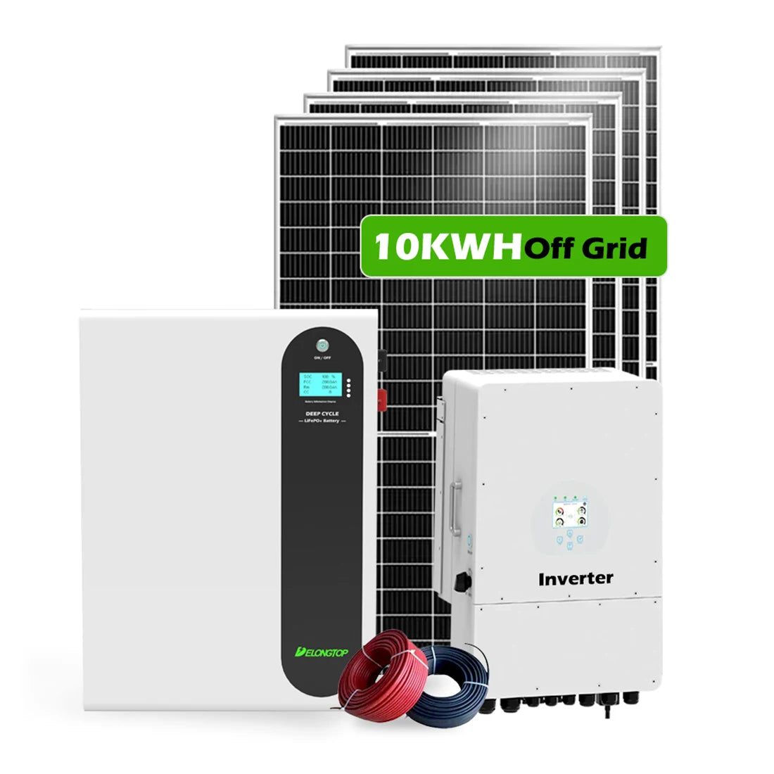 Delong Stackable Hybrid Grid 48V 200Ah 10kWh 15kWh Lifepo4 Lithium Battery for Solar & Photovoltaic Energy Storage
