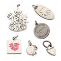 Zinc Alloy Engraved Metal Pendant Tags Custom Metal Charm logo Jewelry Tags for Necklace Bracelet Clothing