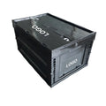 Heavy Duty Warehouse Supermarket Storage Delivery Stackable Foldable Attached Lid Plastic Collapsible Crate Box