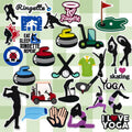 Wholesale Customized 2D DIY Sports Rubber Shoe Charms for Golf Ringette Yoga Skating Ballet & Gymnastics Accessory Decoration