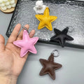 Leather PU Star Keychain Designer Star Leather Charms for Bags Luxury Mini Leather Bag Charm Accessories Stars Leather Keychain