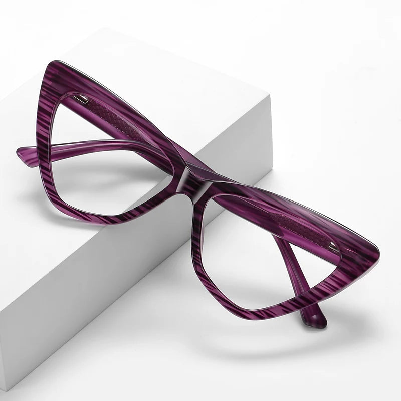 China Fashion Trendy Acetate Eyeglasses Glass Optical Frames New Design Spectacles