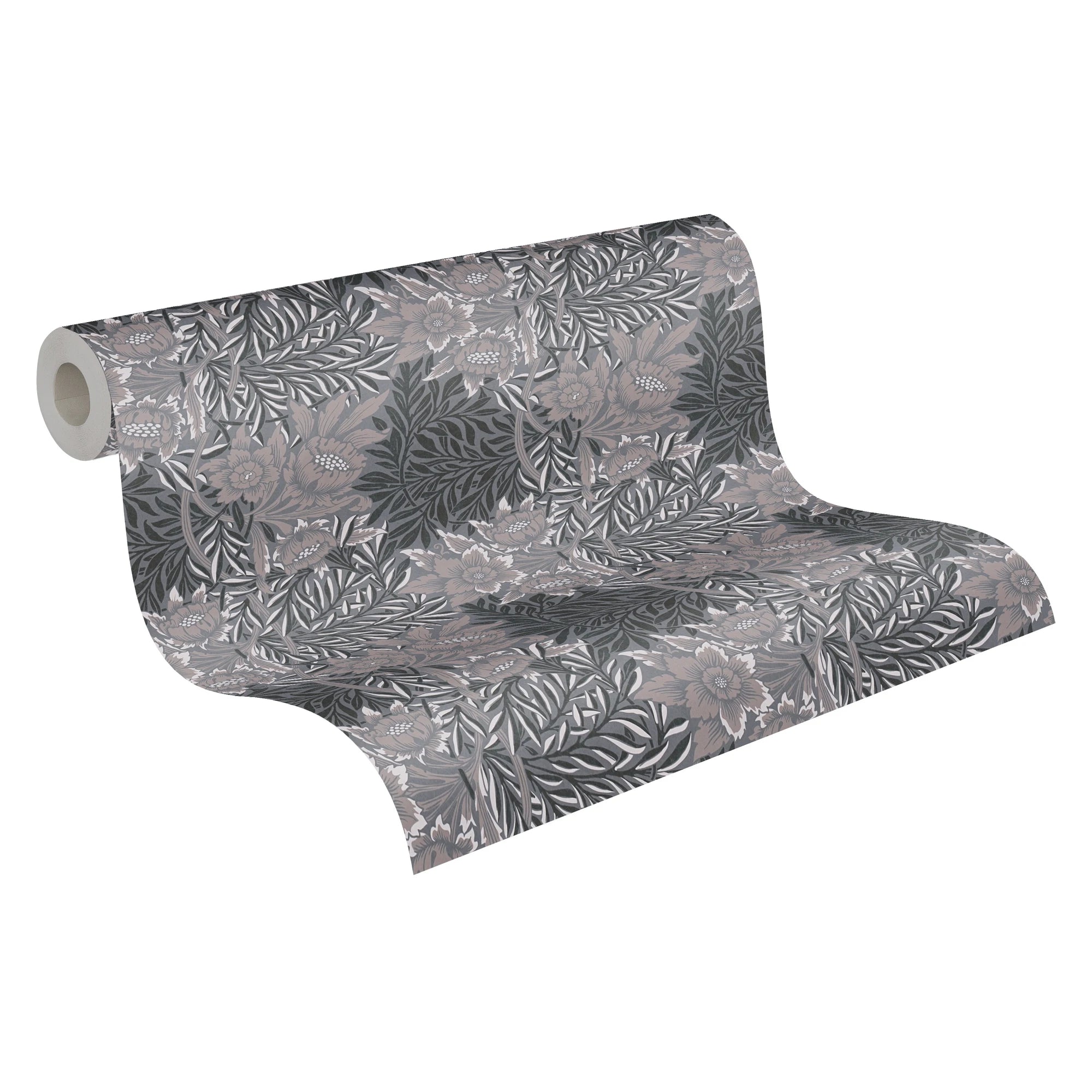 Made in Germany - Luxury Wallpaper rolls Flowers Grey Beige Black White Non Woven Contract Wallpaper Floral - 1005 x 053 m