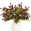 Artificial Berry Stems Faux Simulation Berry Picks Olive Berry Branches Spray for Vase Filling Home Office Garden Decoration