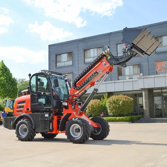 Free Shipping 1ton 1.5 Ton 2 Ton Boom Loaders 3 Ton Front End 4 Wheel Compact Telescopic Arm Loader