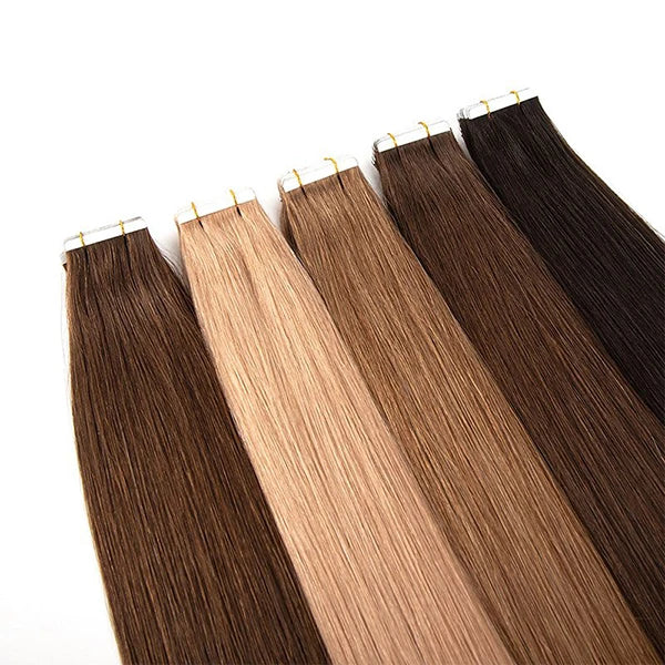 Light Color Best Curly Tape in Hair Extensions 30 Inch Invisible Tape in Hair Extension for Thickness
