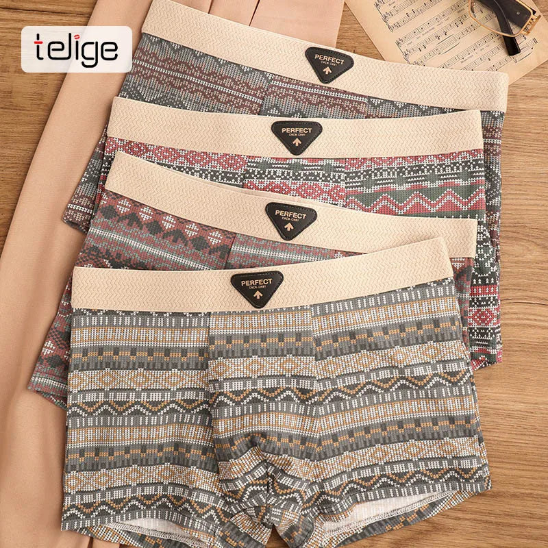 Factory Wholesale High Quality New Style Sport Boxer Briefs for Men Breathable Jacquard Design Antibacterial