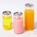 Free Sample 250ml 330ml 400ml 500ml Round PET Plastic Cans With Easy Open End