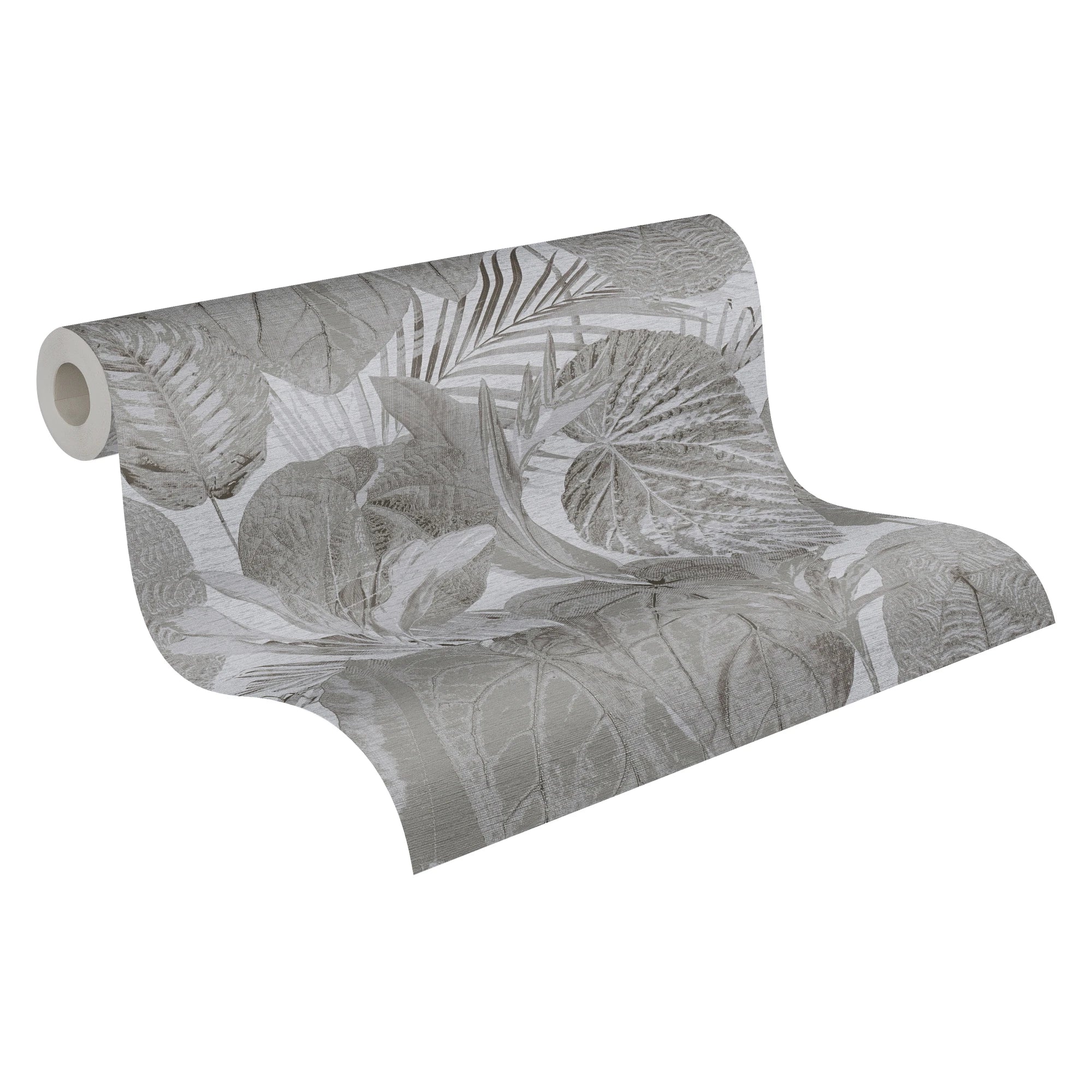 Made in Germany - Wallpaper rolls Jungle Grey Anthracite - Non Woven Vinyl - Modern Wallpaper Home Decoration - 1005 x 053 m