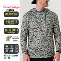 New UPF50+ Polyester Sunscreen UV Long Sleeve Performance Camo Fishing Wear Quick Dry Fishing Shirt Lightweight Fishing Hoodie