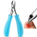 Nail Clippers Toenail Cutters Anti Splash Professional Ingrown Thick Hard Nail Scissors Pedicure Tools Manicure (Blue Handle)