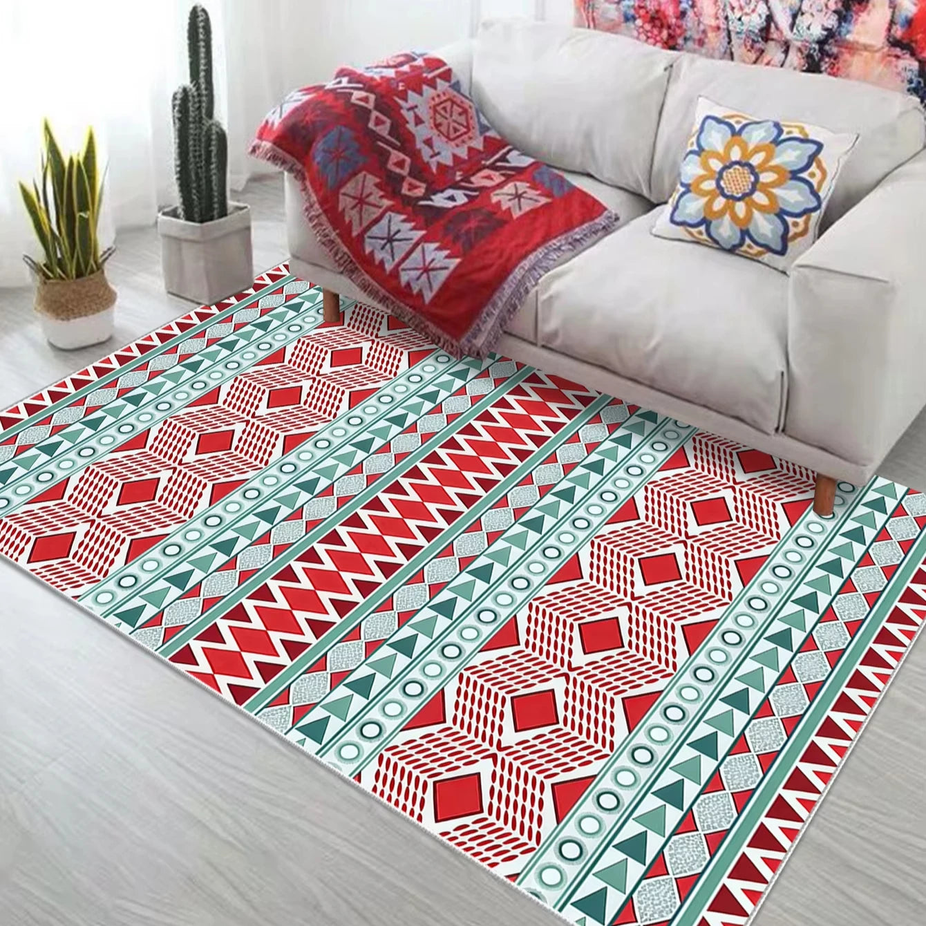 Modern Style Boho Design Crystal Velvet Rugs Non-Slip Low Pile Floral Pattern Machine Made Factory Price Doormat for Entryway