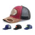 Trucker Hats Custom Leather Patch Blank Country Trucker Caps 5 Panel Mesh Trucker Hat