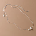 Low MOQ 925 sterling silver custom necklace with pearl wholesale