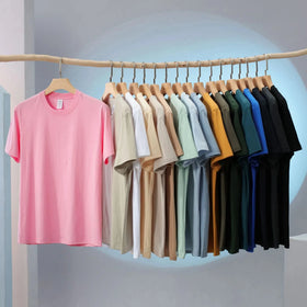 Wholesale Cheap 190G Pure Cotton T-shirt for Men Blank Round Neck Oversize Gym T-shirts Unisex