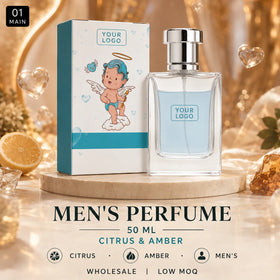 Low MOQ 50ml Regular Size Men's Citrus Amber Perfume Fine Mist Spray OEM/ODM Wholesale Boxed Casual Use for Retailers