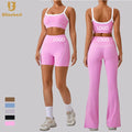 Custom logo Women Sport Wear Fitness Workout Dropshipping Sustainable Yoga Wear Gym Fitness Sets