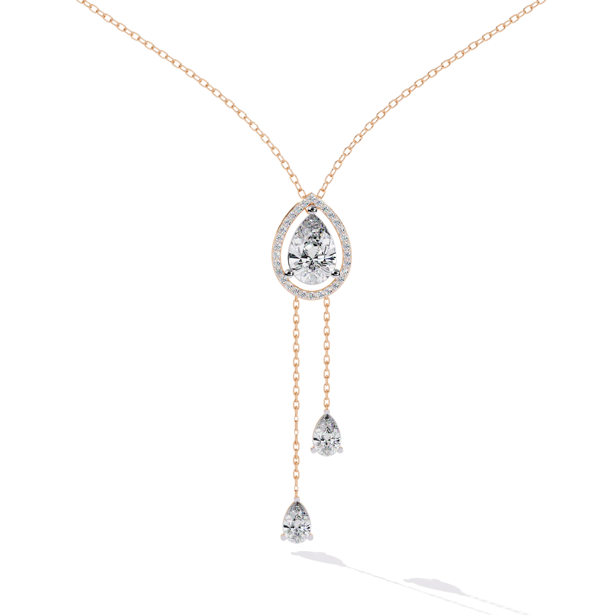 Jewelry Factory Wholesale Natural Diamond Necklaces 10K 14K 18K Rose Gold Luxury IGI Certified Fine Charms